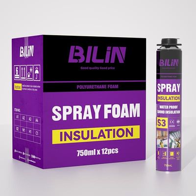 750 มล สเปรย์ PU Foam retardant Polyurethane ขยายฟองเบา