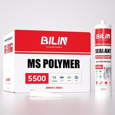 BILIN 5500 Ms Sealant High Tack Low-modulus Weathering Resistance Paintable Ms Polymer Sealant for Floor clear MS Crystal Sealant