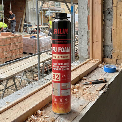 500ml 750ml โฟมพียูอุดรอยรั่วกันไฟ สเปรย์ขายส่ง OEM เกรดทนไฟ B1