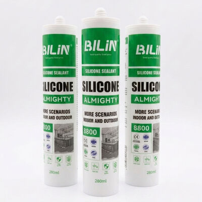 คุณภาพ เวลาการใช้งาน 30 ถึง 45 นาที Neutral Cure Silicone Sealant Fast Curing Durable Flexible Sealant สําหรับการใช้งานอุตสาหกรรม โรงงาน
